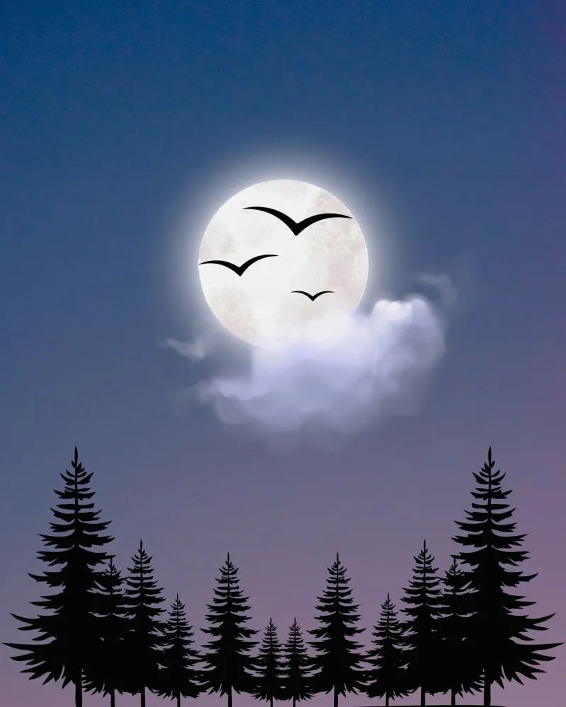 moon cloudy pellicola backlit da Creaton