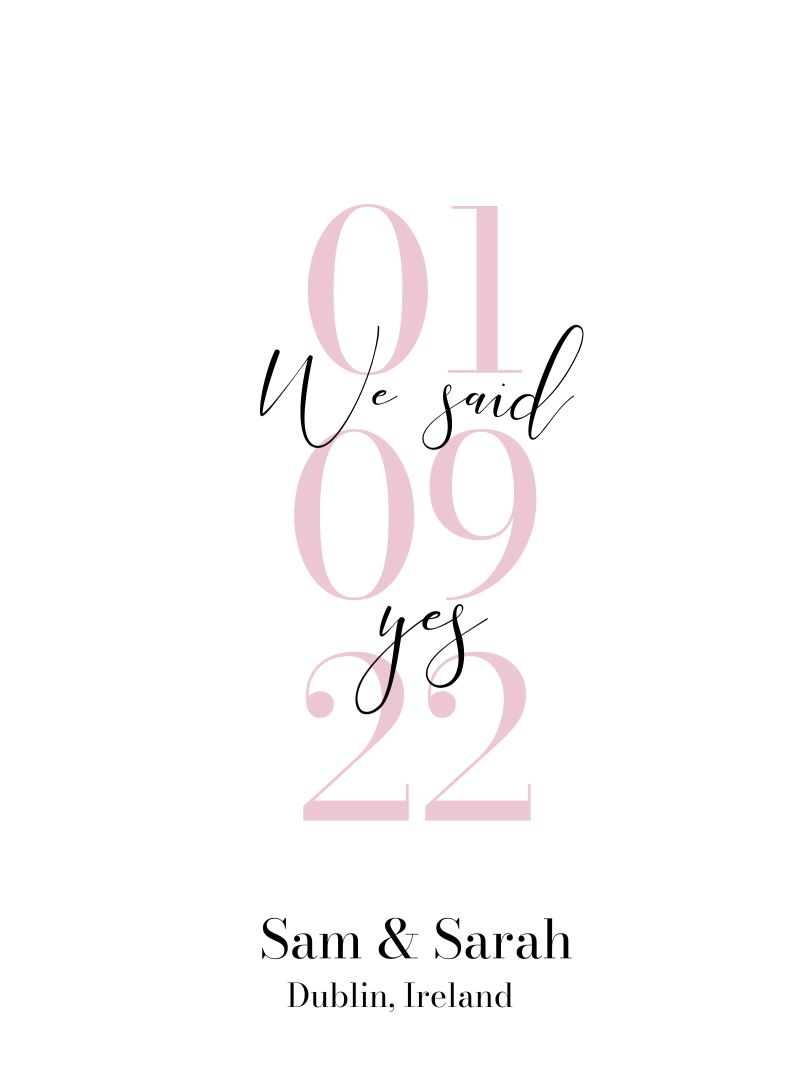 We Said Yes Custom Print canvas by Prints By Ayleen