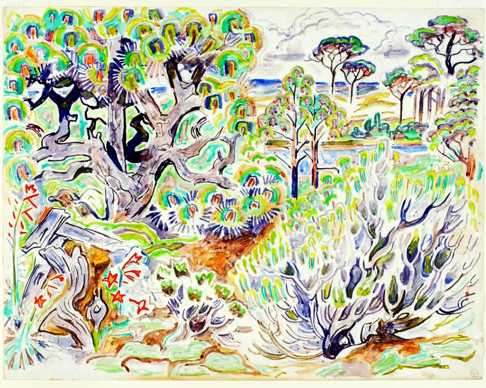 Paysage de l'île Horn, 1960 plexiglas de Damian Jackson
