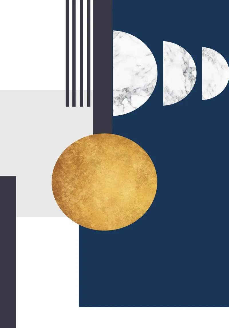 abstract geometric half moon carta hahnemühle da vintageshop