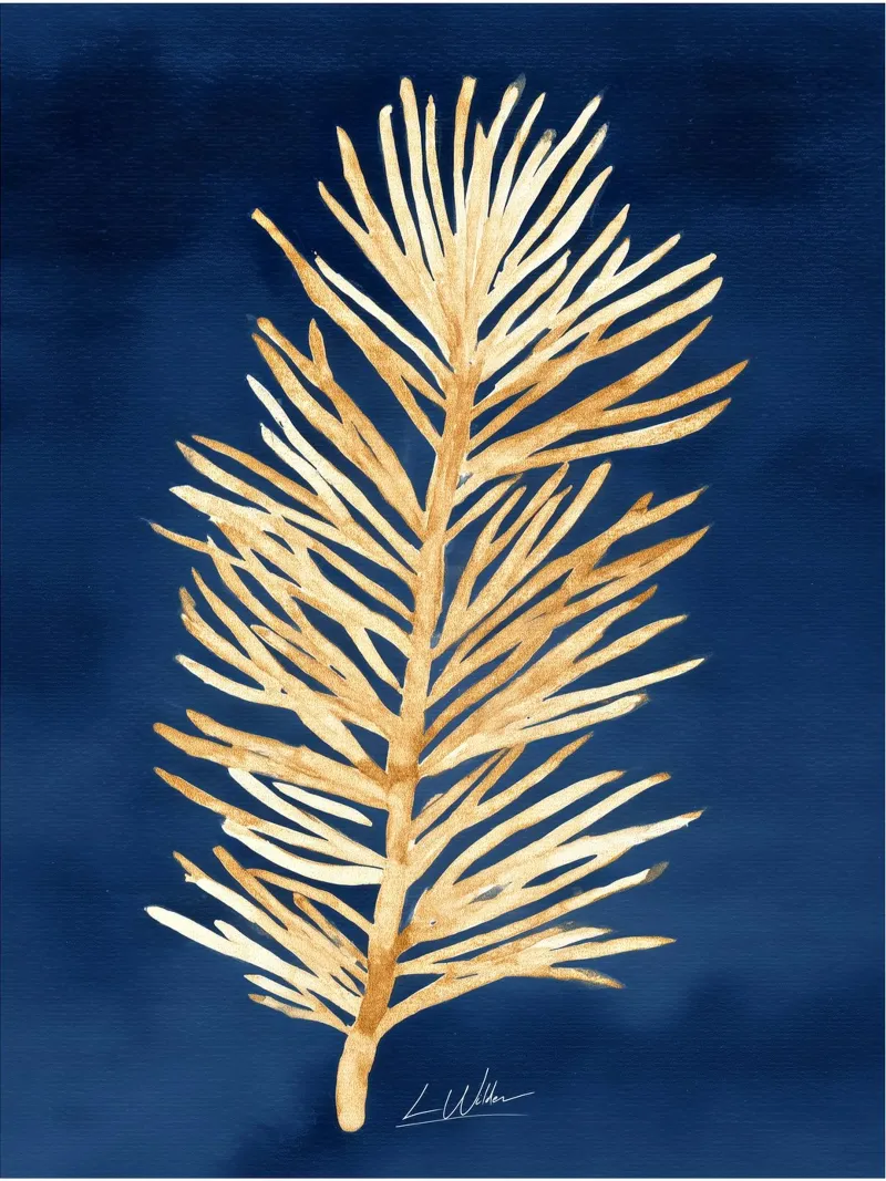 Sagoma di pino d'oro carta hahnemühle da Luke Wilder Studio
