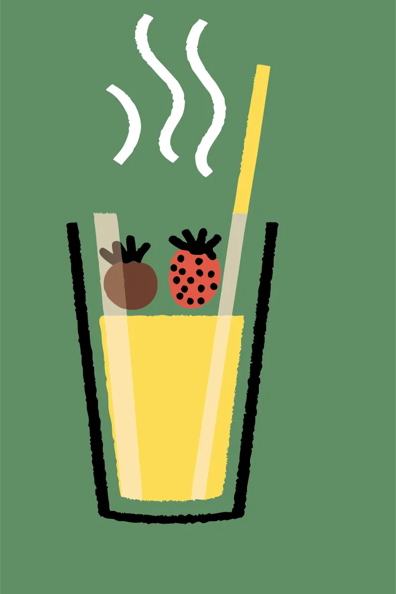 Succo e fragola pellicola backlit da TRENDY POSTER SHOP