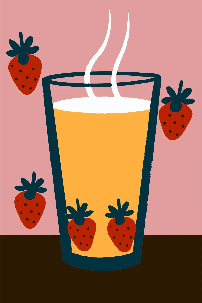 Succo e fragola pellicola backlit da TRENDY POSTER SHOP