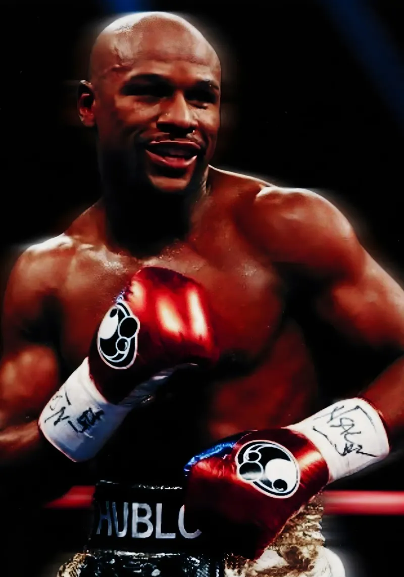 Floyd Mayweather pellicola backlit da Low poly art