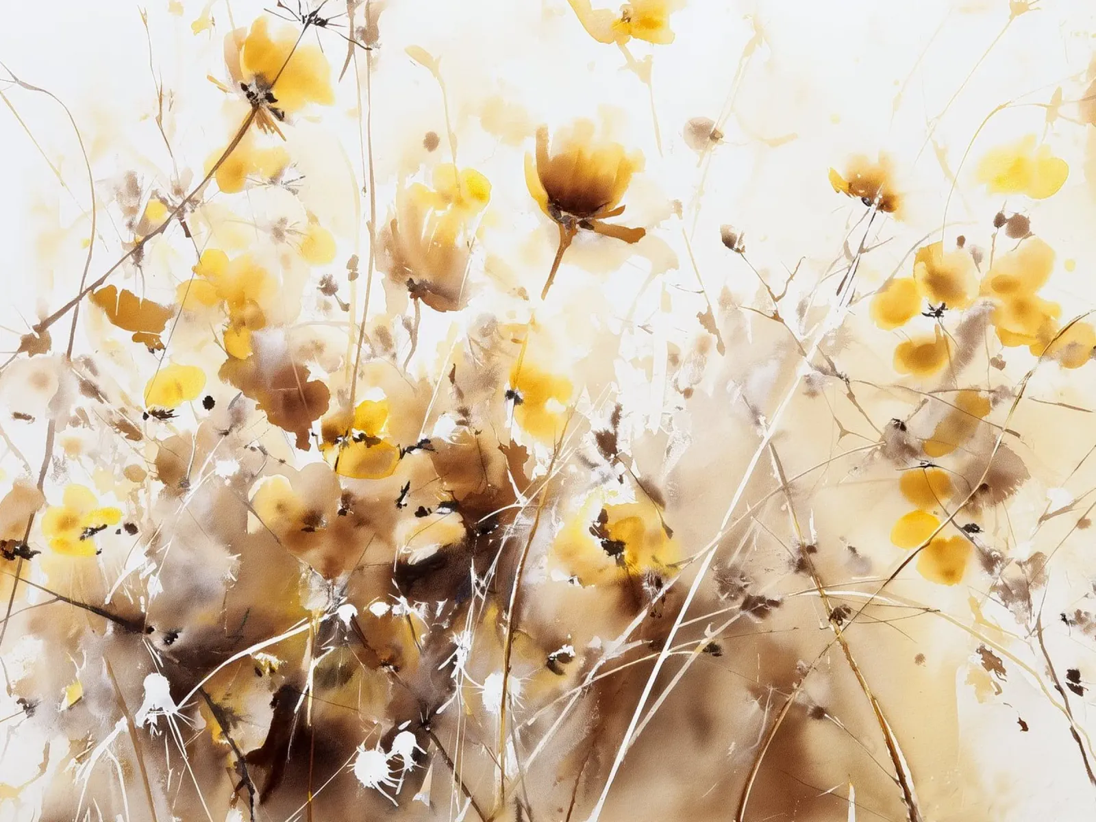 Golden Reverie alu-dibond by Sophia Calder Studio