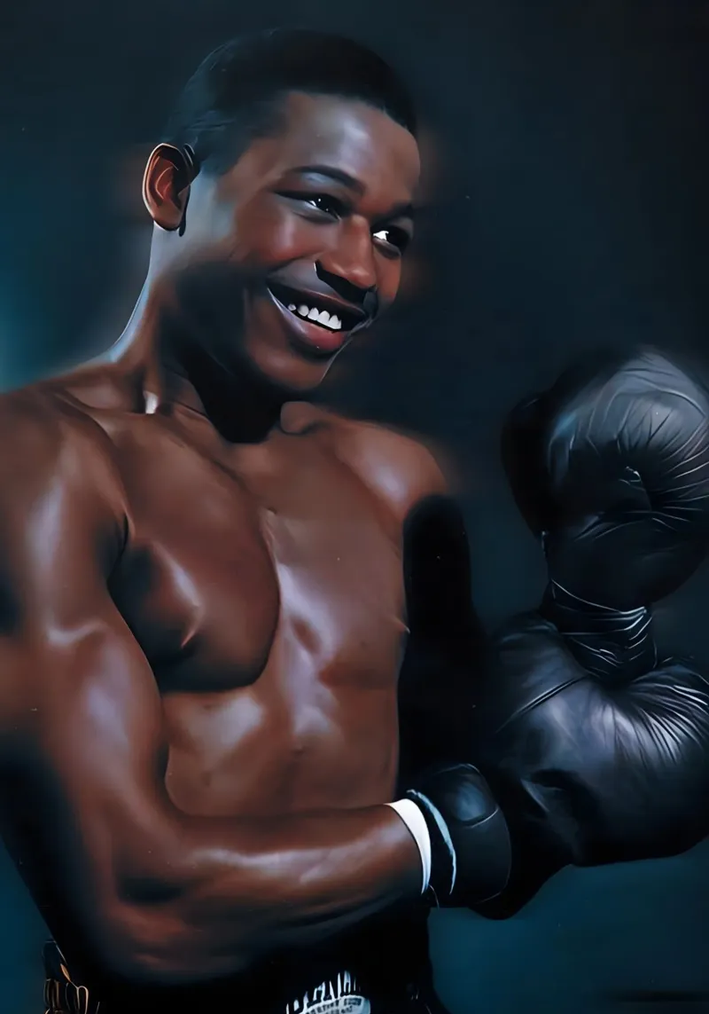 sugar Ray Robinson hahnemühle de Low poly art
