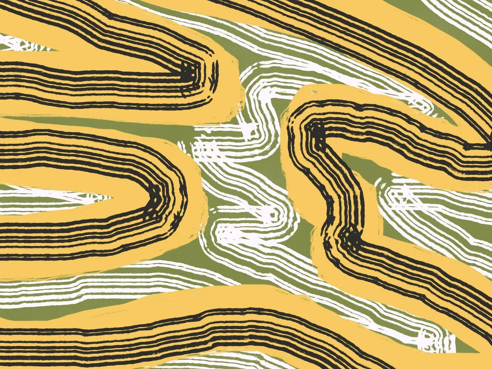 Line abstraction 08 canvas by Little Dean
