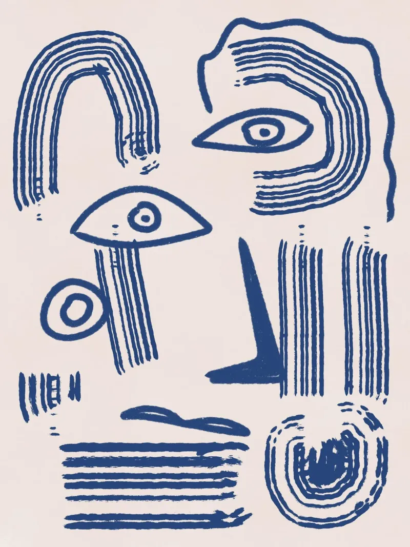 Line abstraction 09 canvas by Little Dean