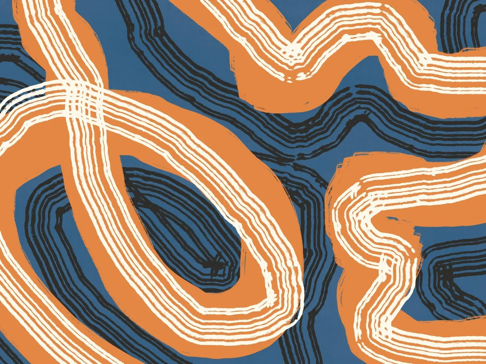 Line abstraction 11 canvas by Little Dean
