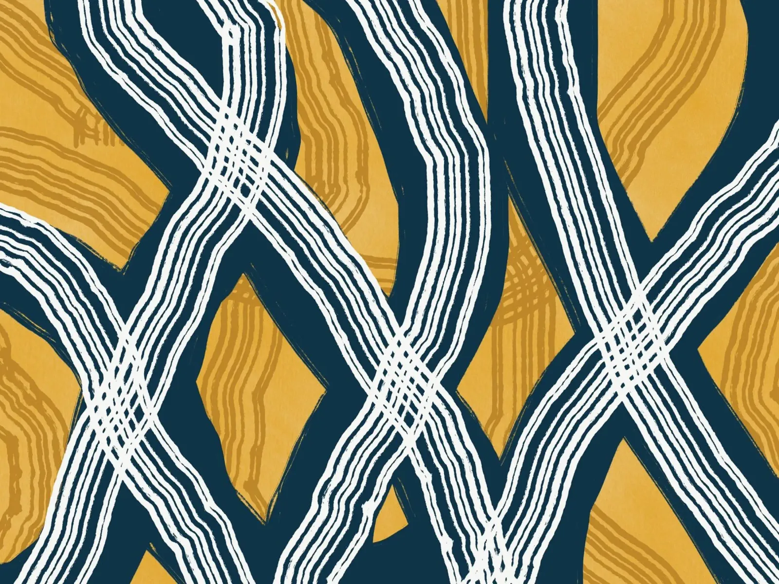 Line abstraction 13 canvas by Little Dean