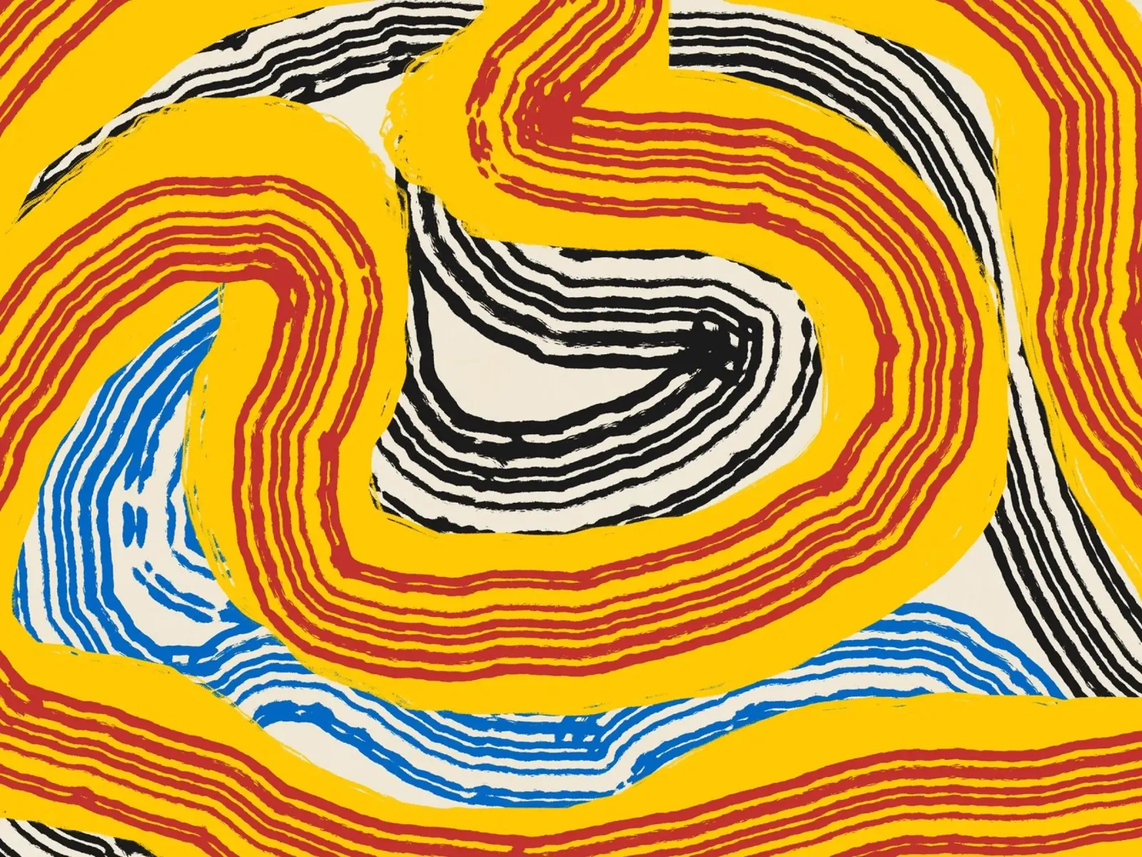 Line abstraction 14 canvas by Little Dean