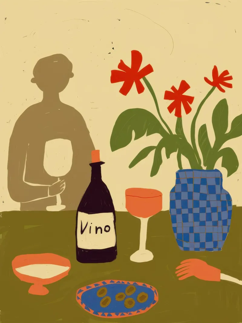 Vino e flora distorti pellicola backlit da Mossy Pigment