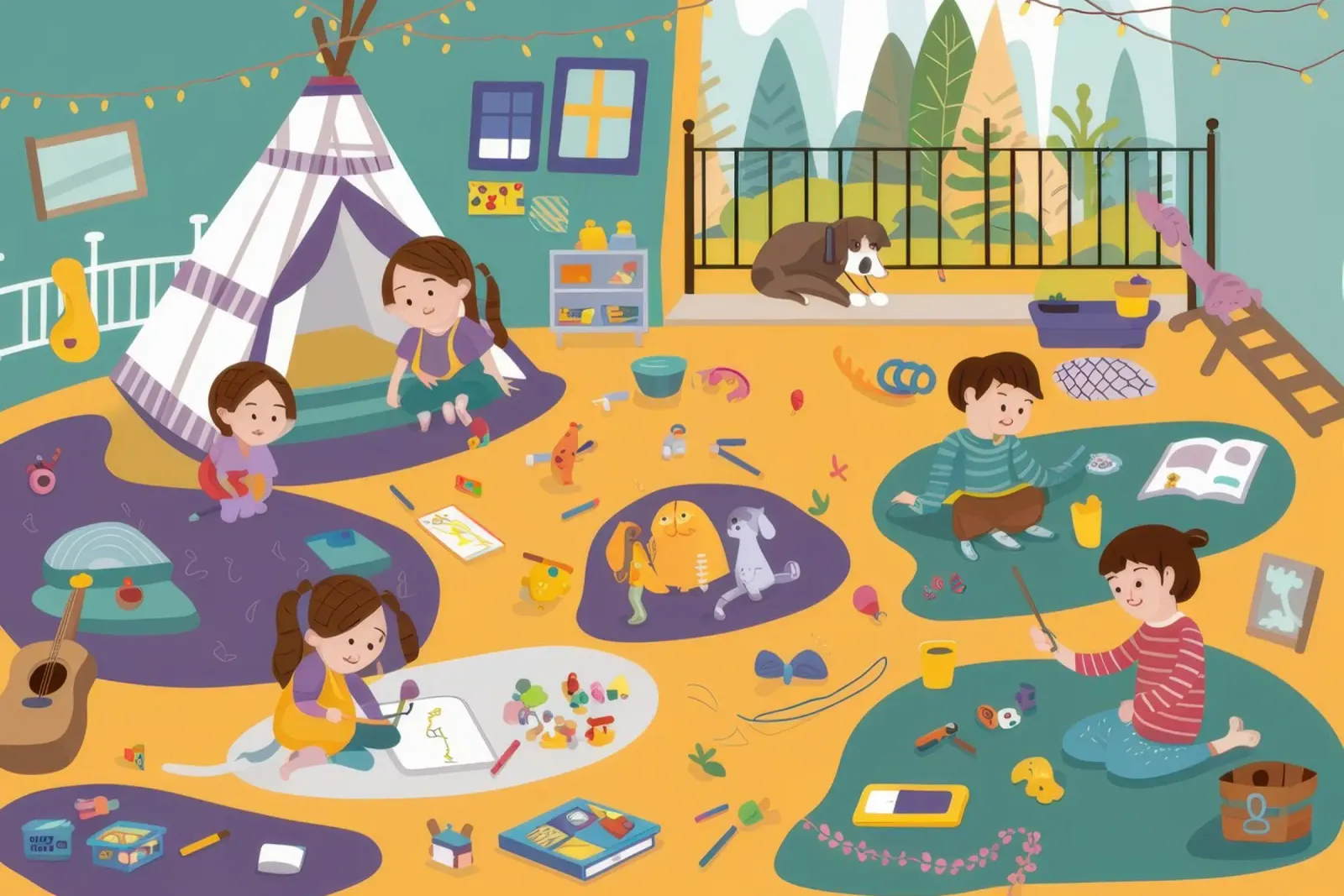 Joyful Playtime Universe canvas by Hollow Years