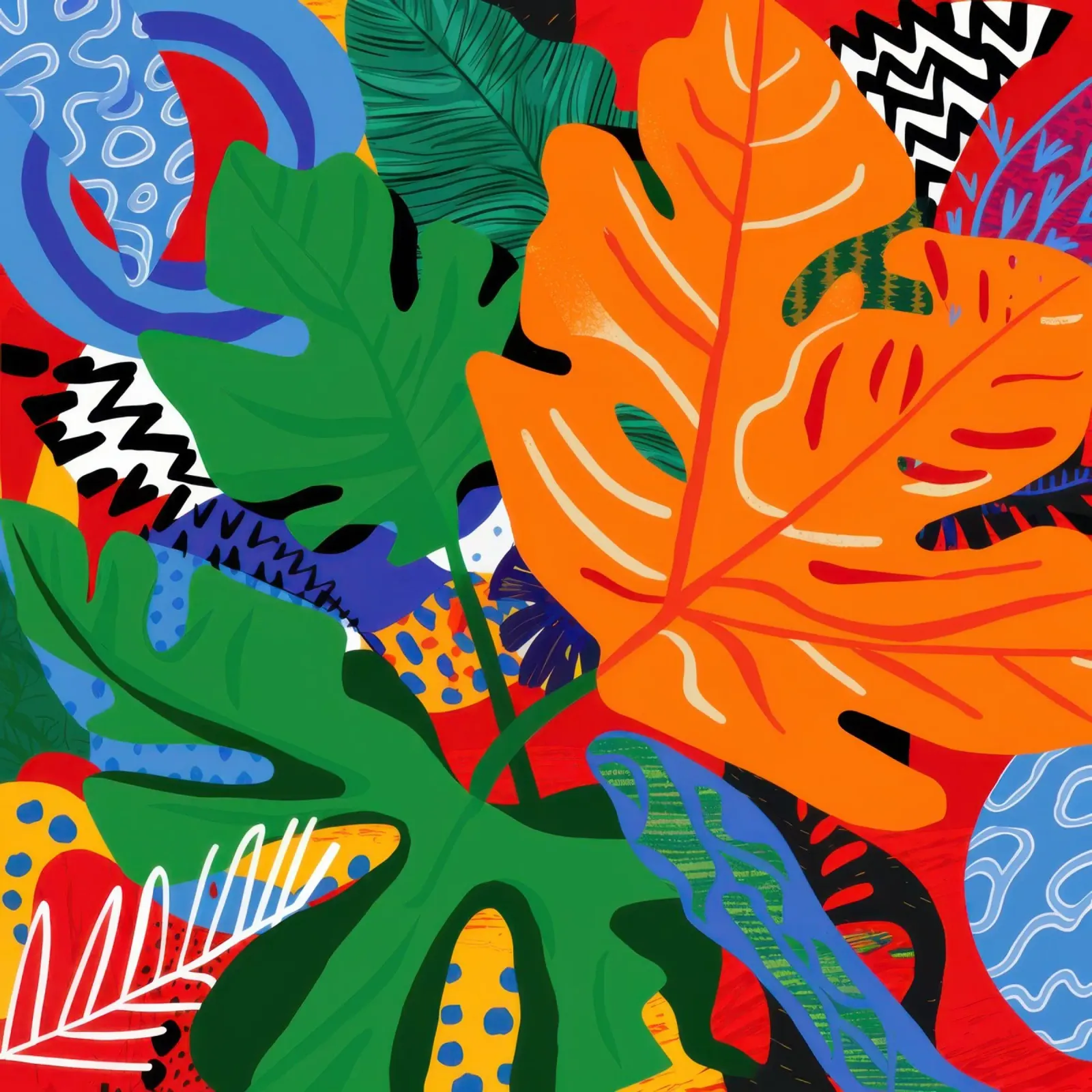 Abstract Jungle Chaos hahnemühle by Sentinel Glow
