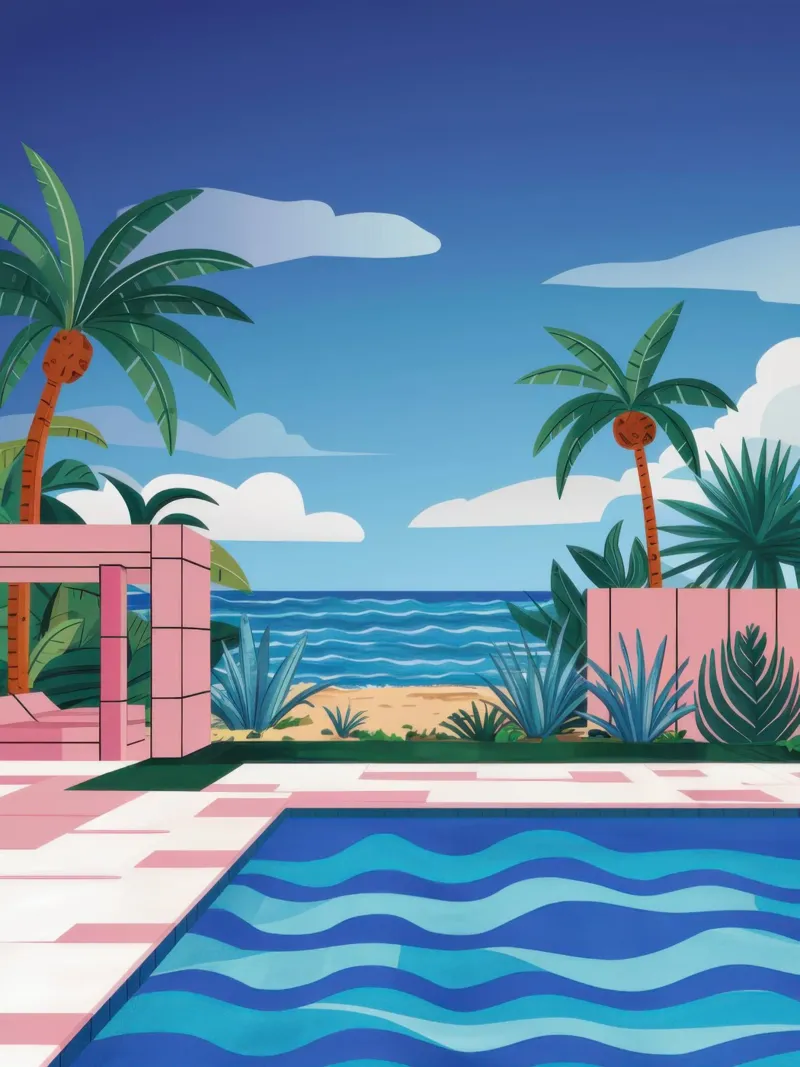 Piscina Paradise Vista poster da Lune Dreams