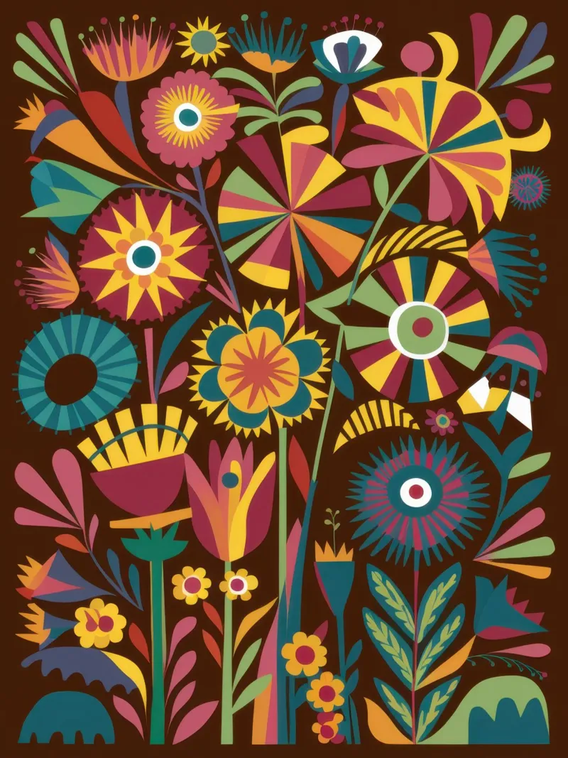 Psychedelic Flower Mandala alu-dibond by Sentinel Glow