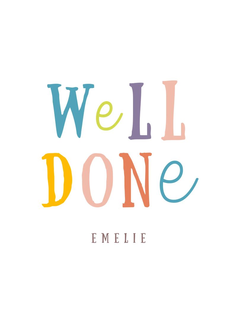 Well done poster avec cadre en plastique de Kartenliebe