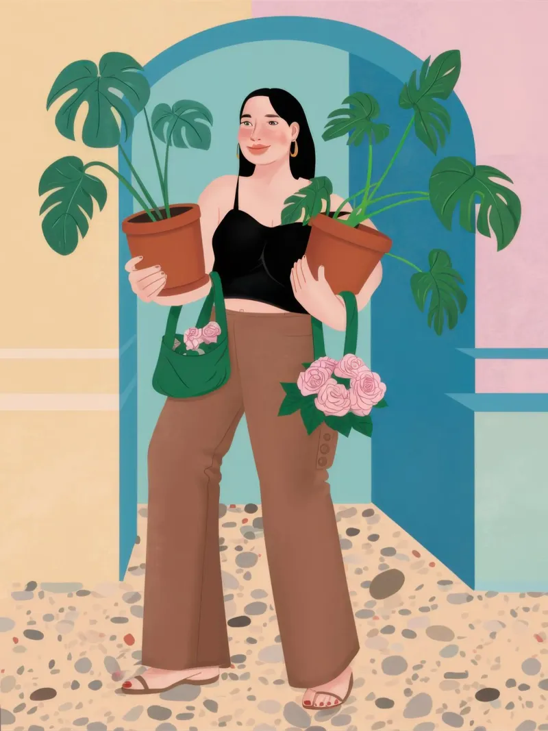 Monstera Muse Poise pellicola backlit da Mossy Pigment