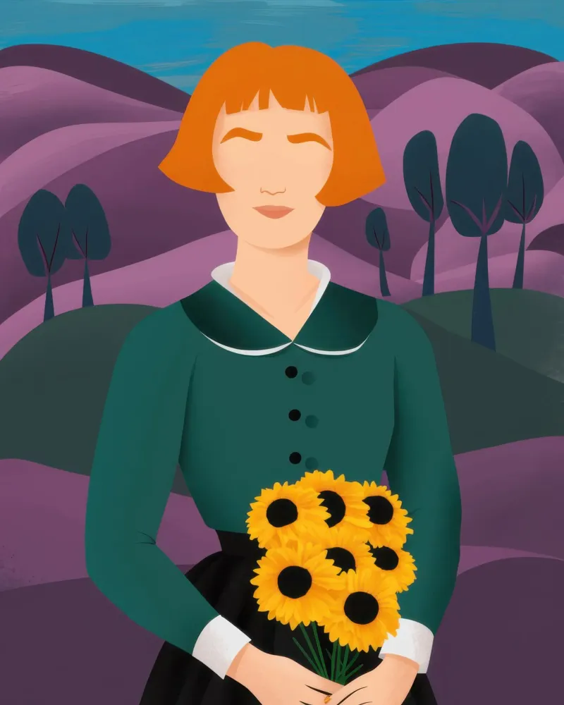 Sguardo di girasole di Auburn poster da Hollow Years