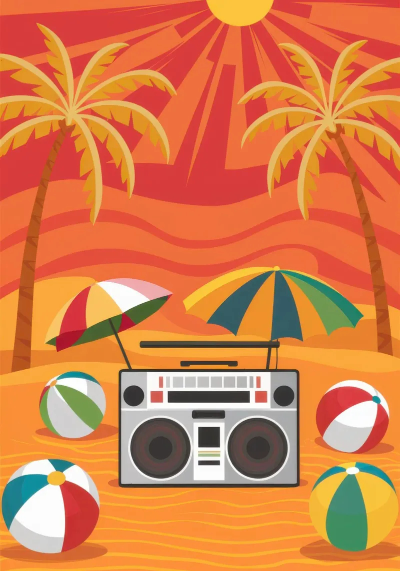 Radio Beach Day poster da Lune Dreams
