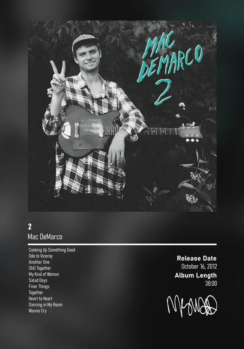 2 By Mac DeMarco pellicola backlit da DGUnder