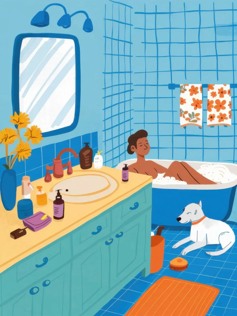 Cat in the Bath backlit film by Lune Dreams
