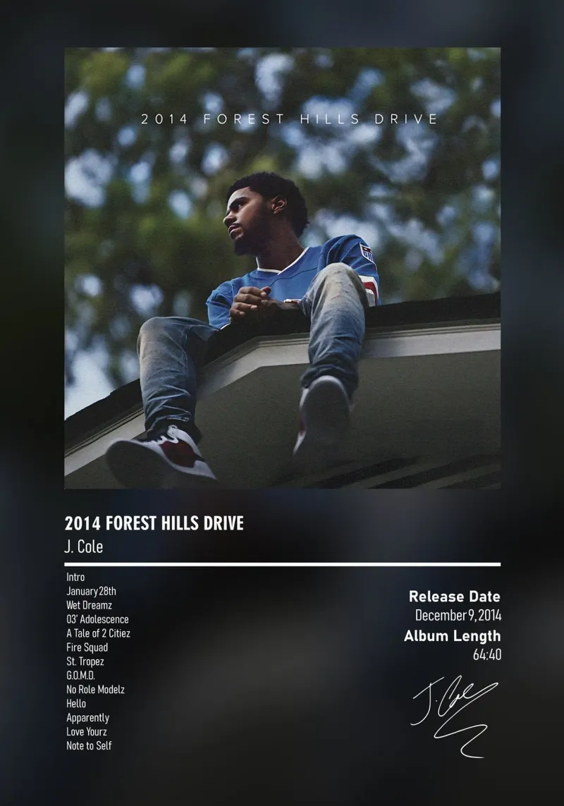 2014 Forest Hills Drive (2014) J. Cole canvas van DGUnder