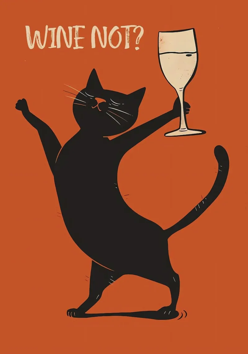 Wine Not poster avec cadre en plastique de Arjun