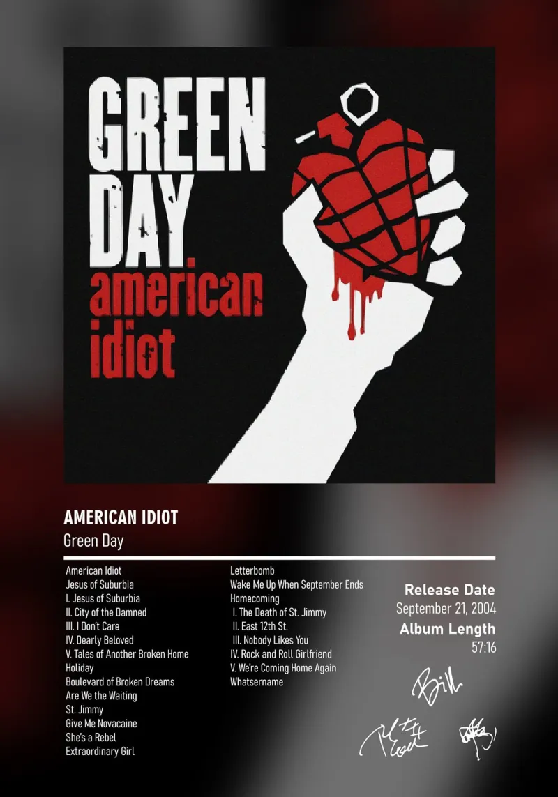 American Idiot By Green Day pellicola backlit da DGUnder