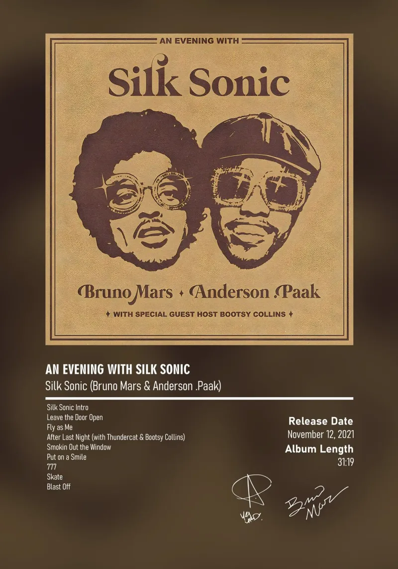 An Evening with Silk Sonic By Silk Sonic Bruno Mars carta hahnemühle da DGUnder