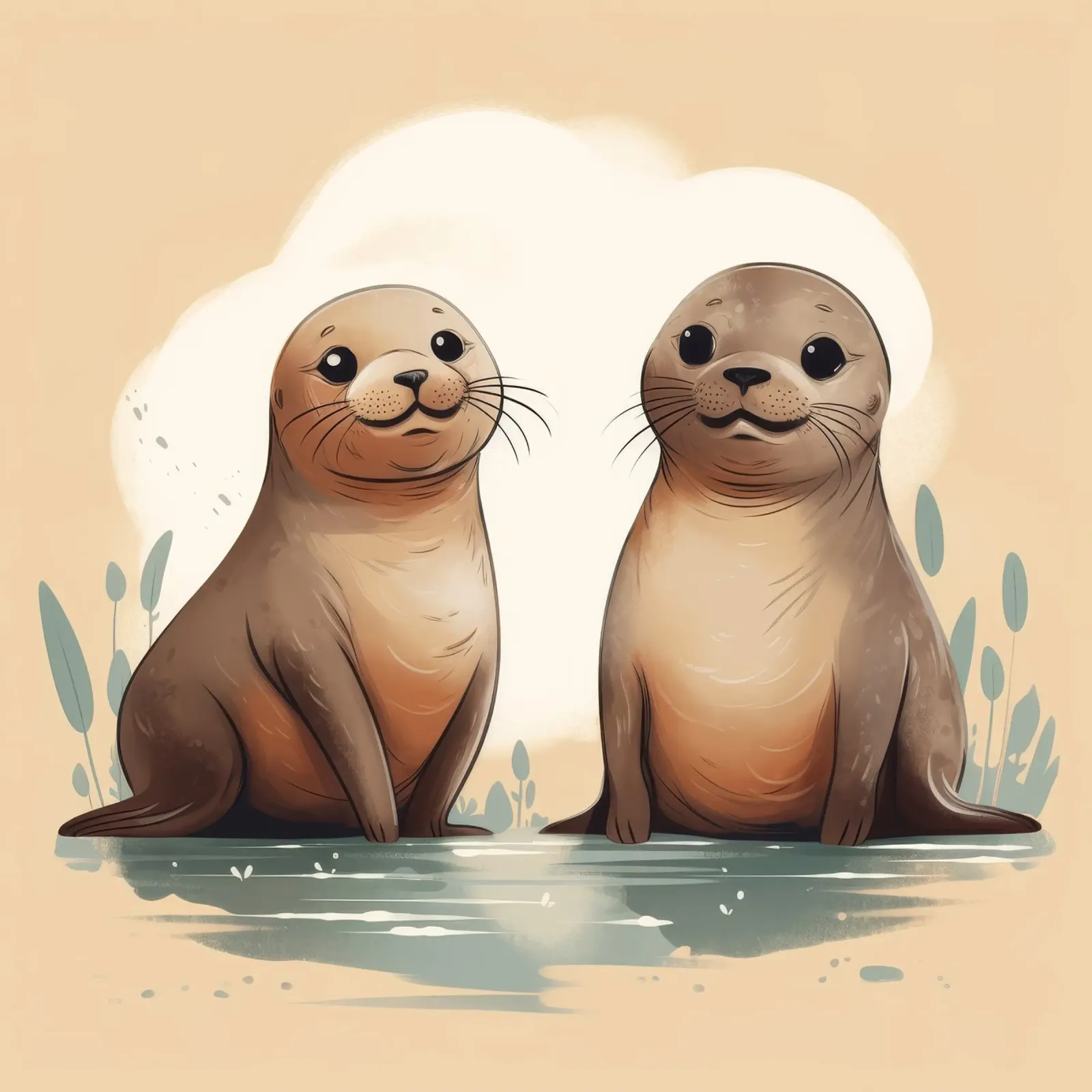 Retro Seal Duo pellicola backlit da Funny Animals