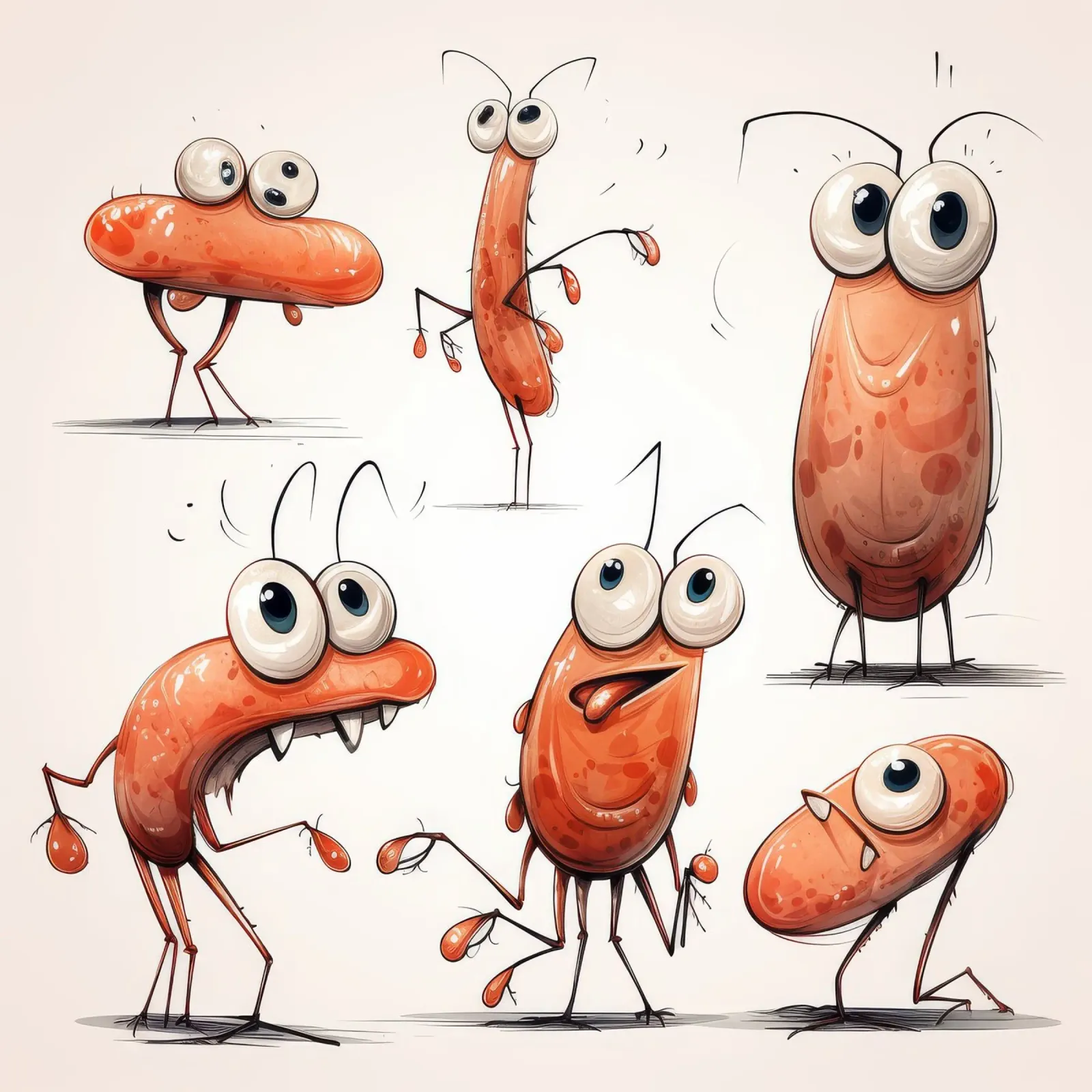 Pandilla de gambas retro metacrilato de Funny Animals