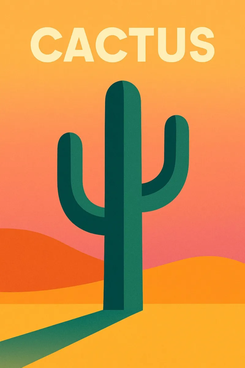 CACTUS - El poder gráfico del desierto metacrilato de JETLAG | affiches voyage