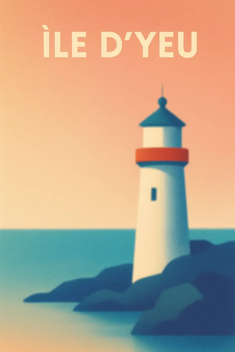 ÎLE D'YEU - The lighthouse at the end of the world hahnemühle by JETLAG | affiches voyage