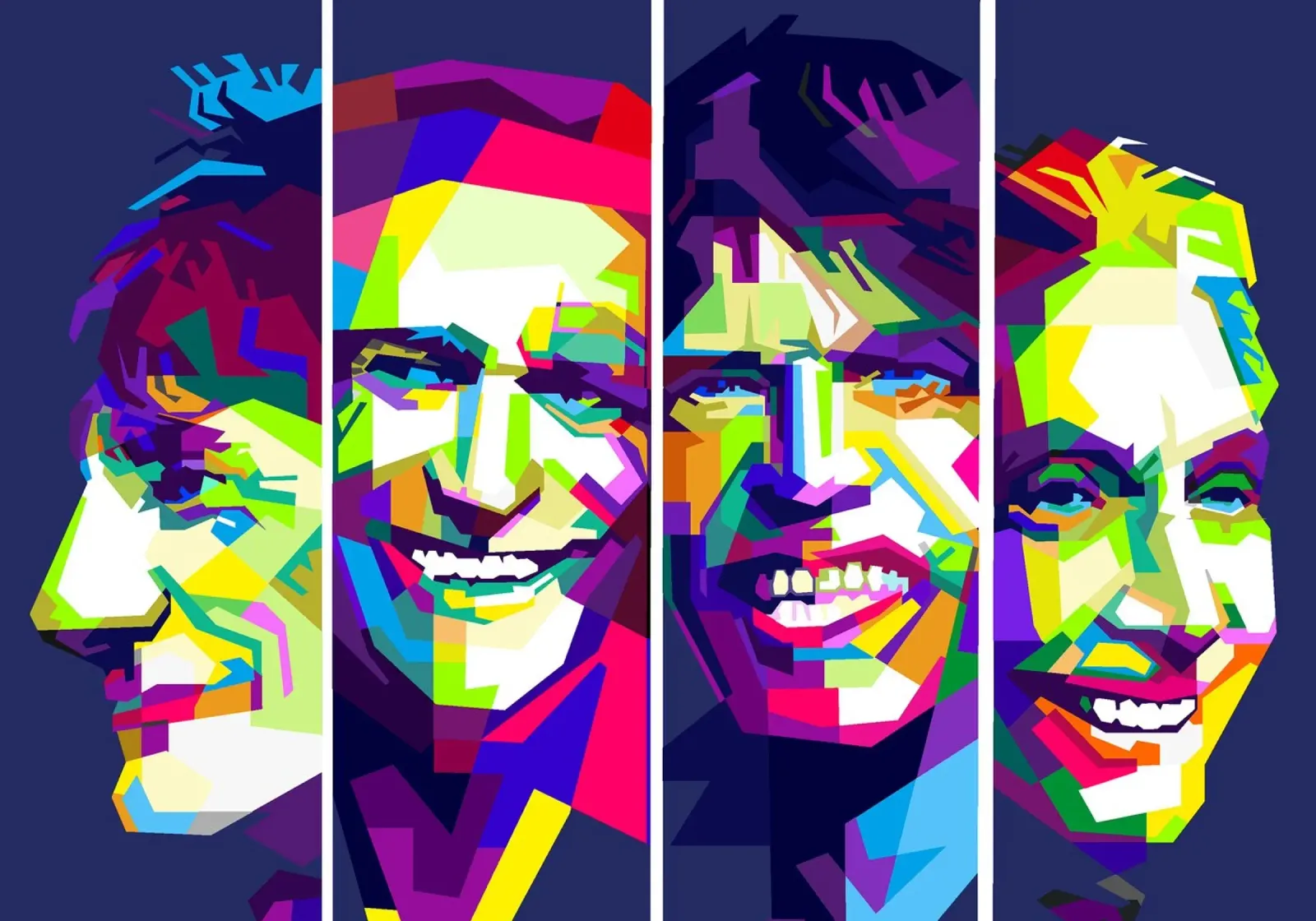 Rolling Stones Arte WPAP pellicola backlit da Artkreator