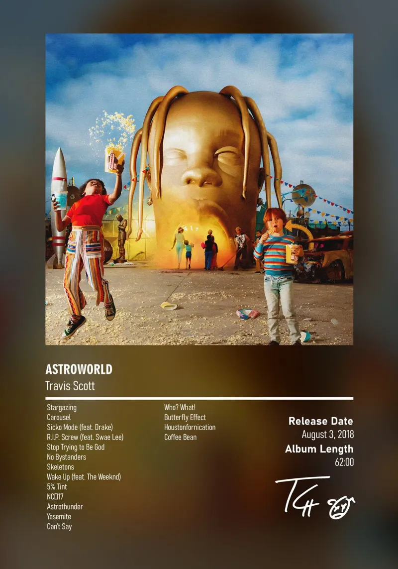 Astroworld (2018) Travis Scott pellicola backlit da DGUnder
