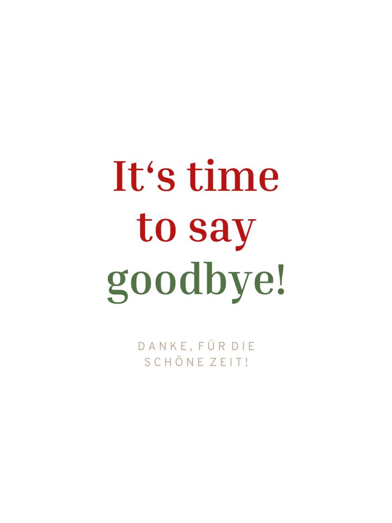 Say Goodbye Hahnemühle von Kartenliebe