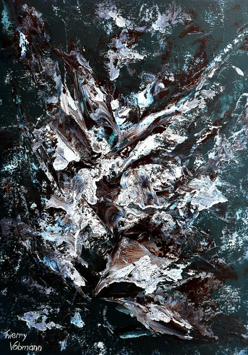 IDEAL GIFT 57 invers poster con telaio in legno da Thierry Vobmann Abstract painting