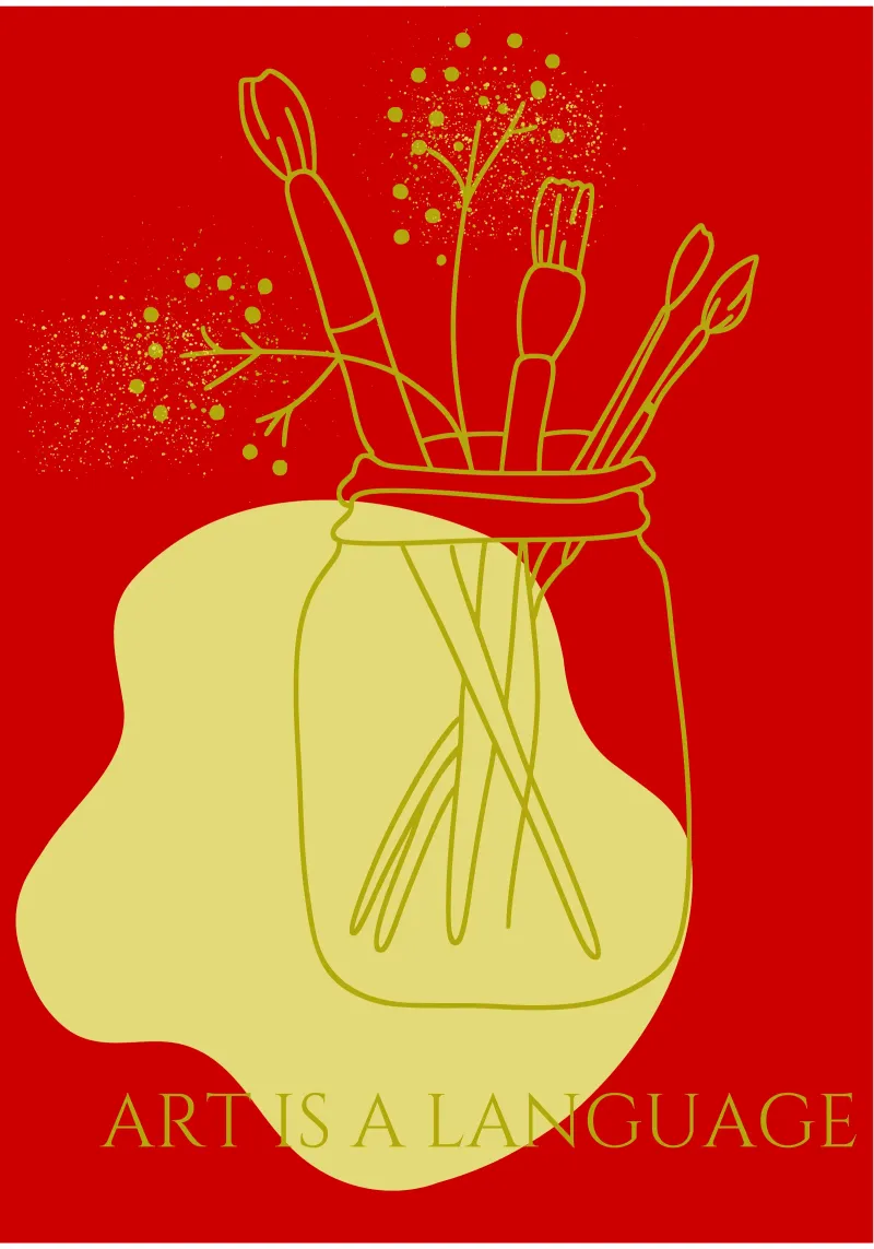 Art can be a colorfull language canvas by Headless Monkeys