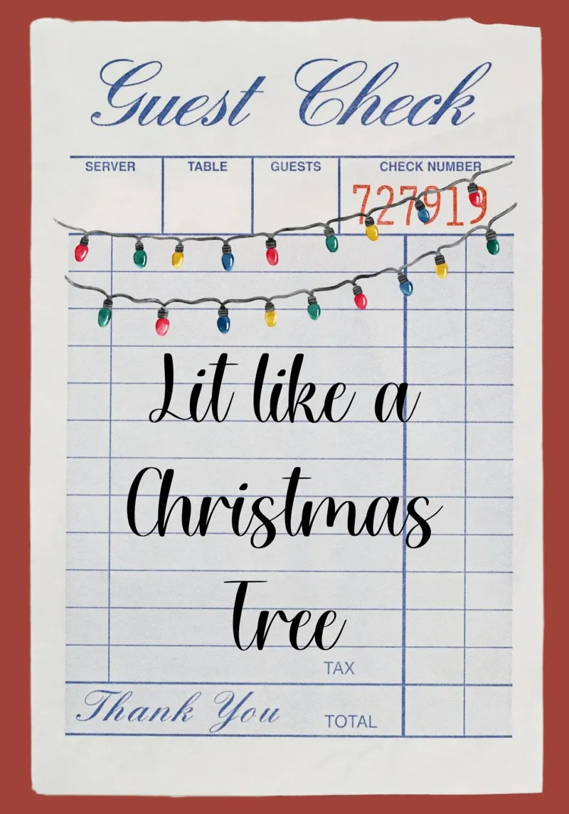 "Lit Like a Christmas Tree" Funny Holiday Art Print canvas with Floater frame by ClubArt