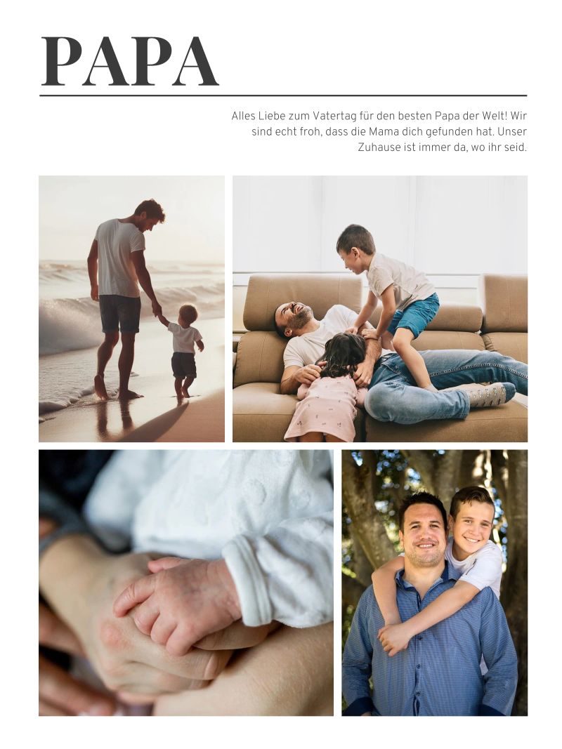 Dad poster avec cadre en plastique de Kartenliebe