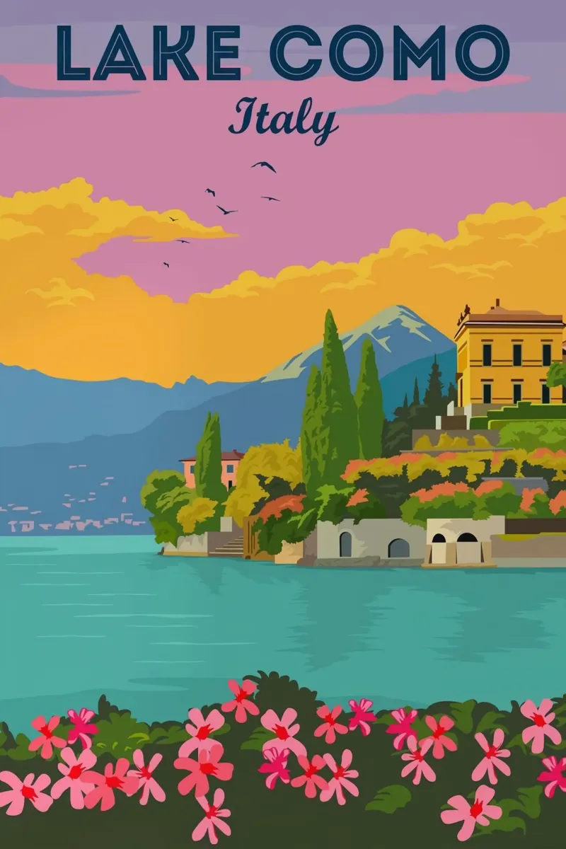 Lago di Como, Italia poster da Alexandra Peack