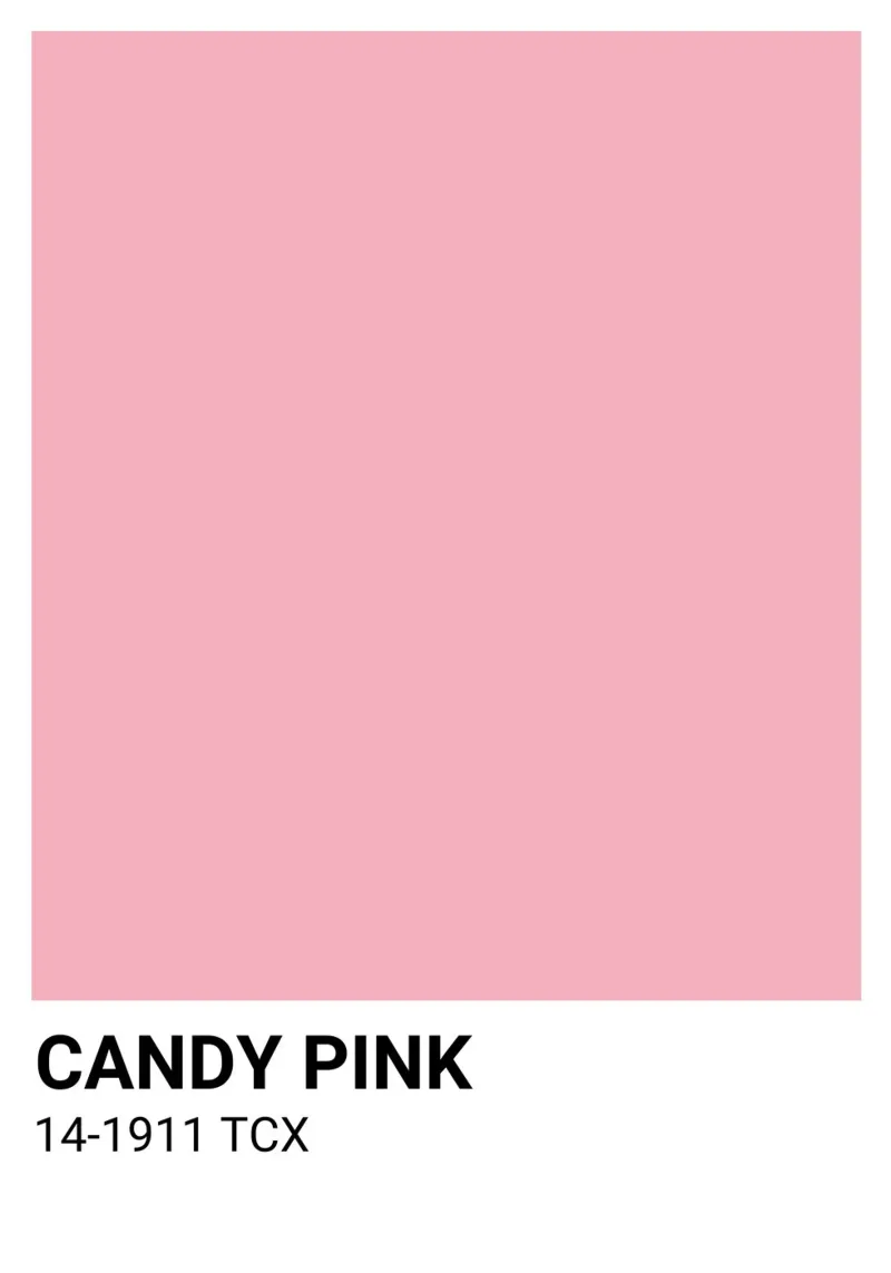 Candy Pink Pantone: Modern Color Swatch Art Print canvas with Floater frame by homdeco