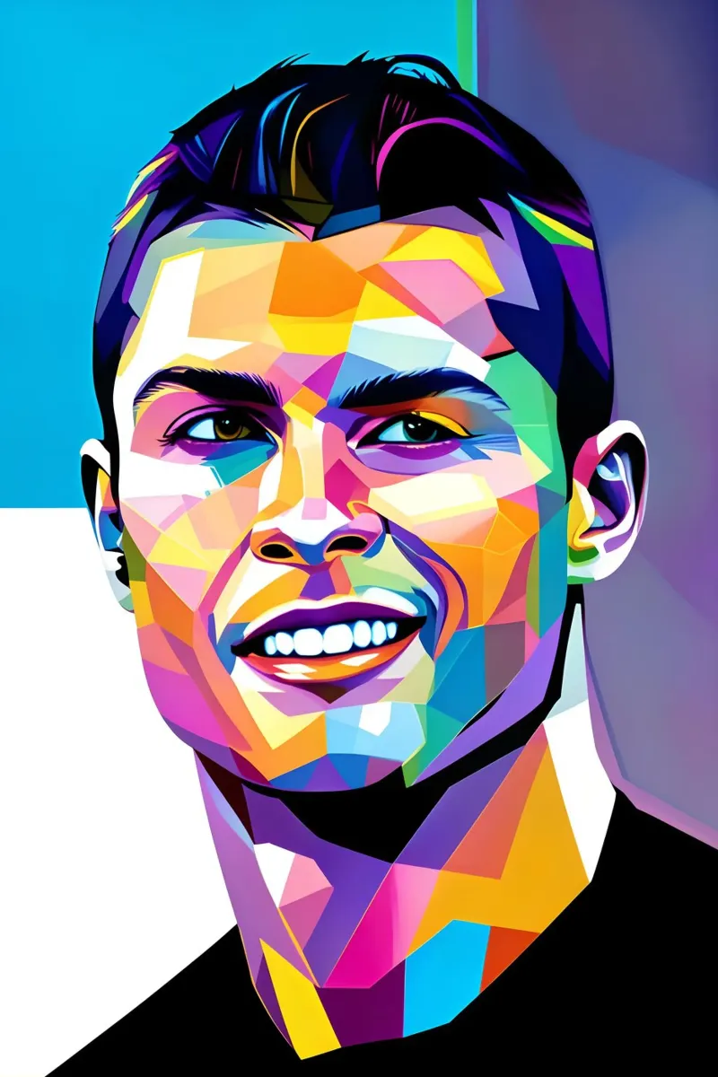 Cristiano Ronaldo smile neon wpap pellicola backlit da BONANZA