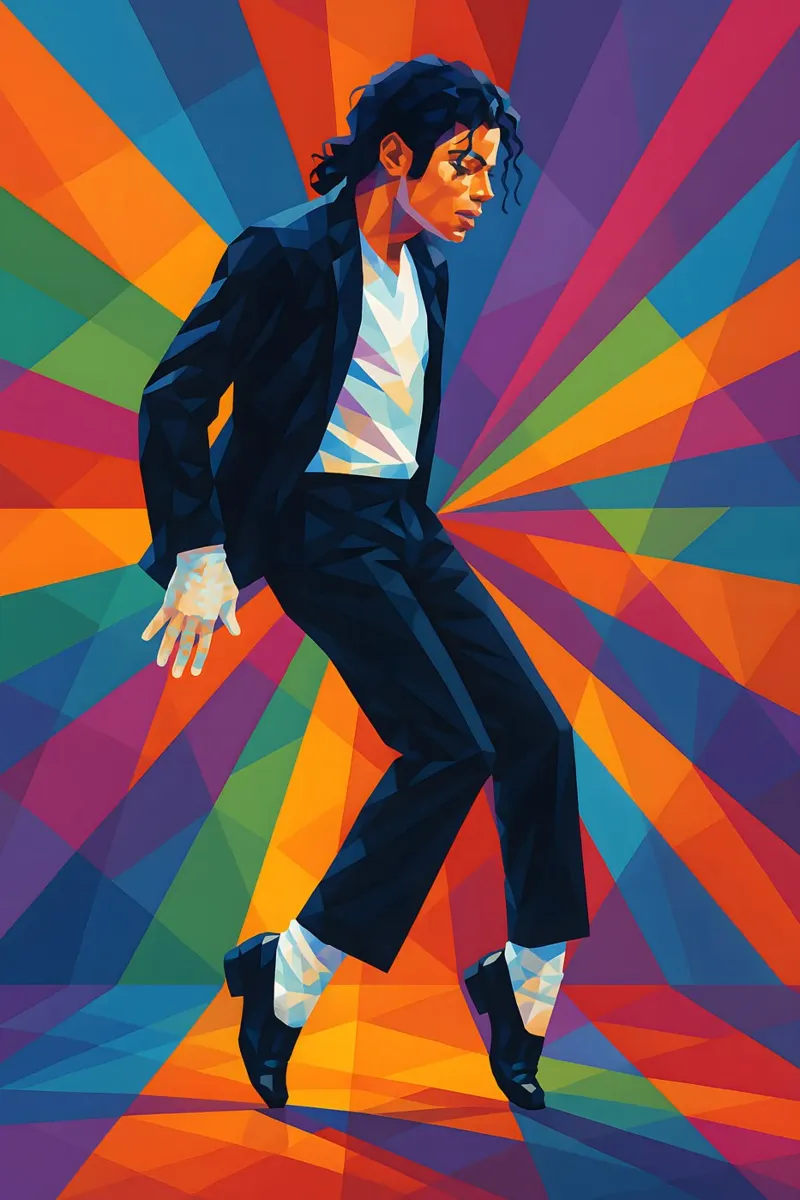 Michael Jackson moonwalk wpap art pellicola backlit da BONANZA