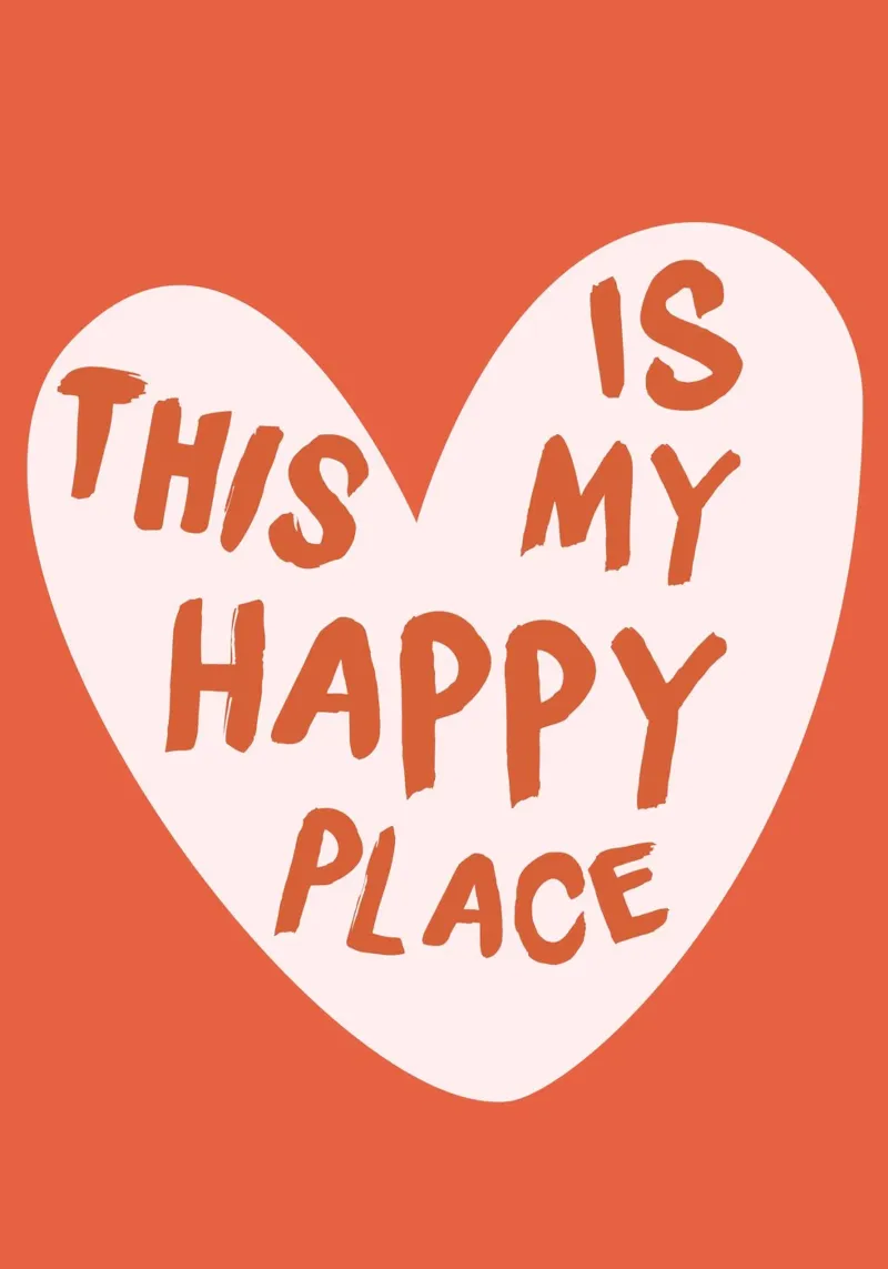 Impression d'art "This Is My Happy Place" qui réchauffe le cœur toile de homdeco