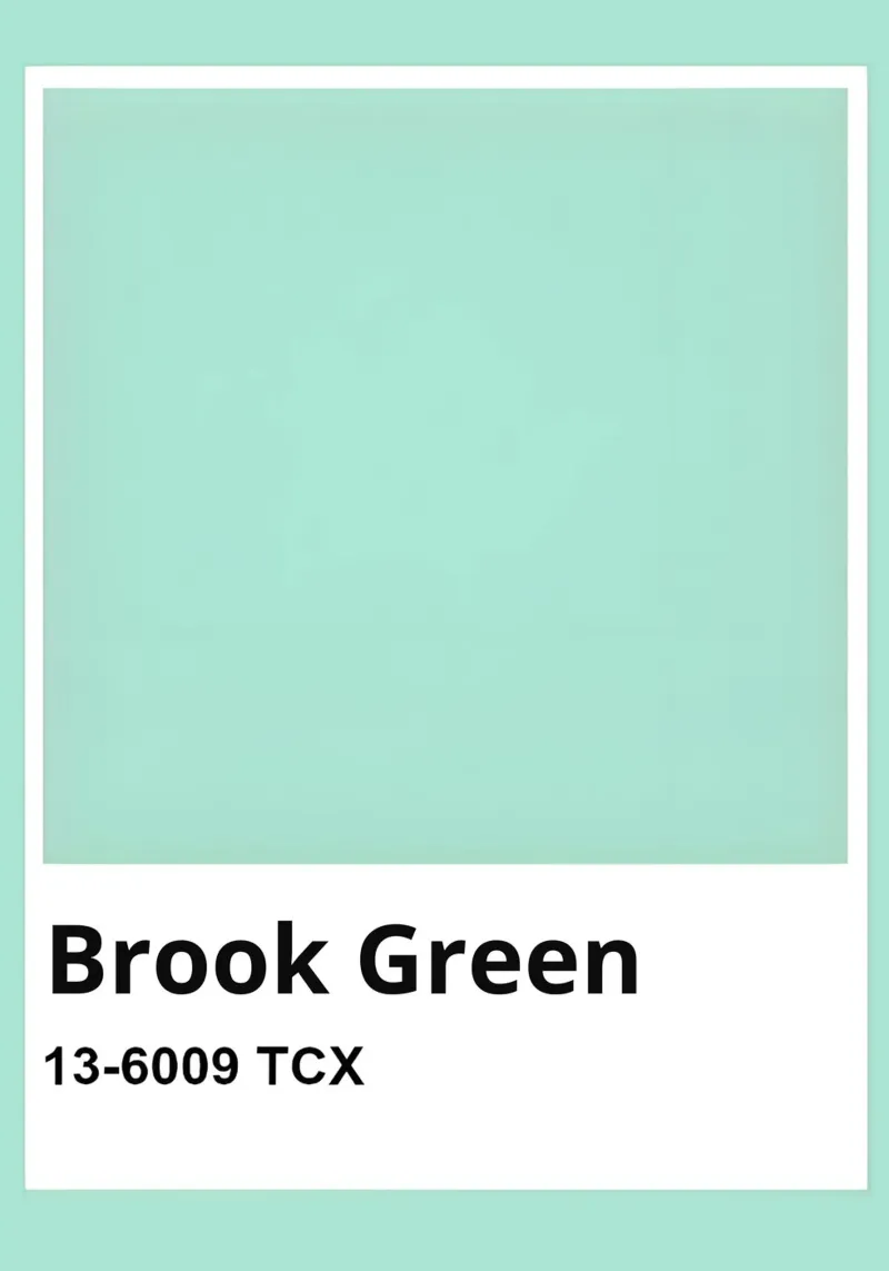 Pantone Beekgroen: Minimalistische kleurenblokprint canvas met Baklijst van homdeco