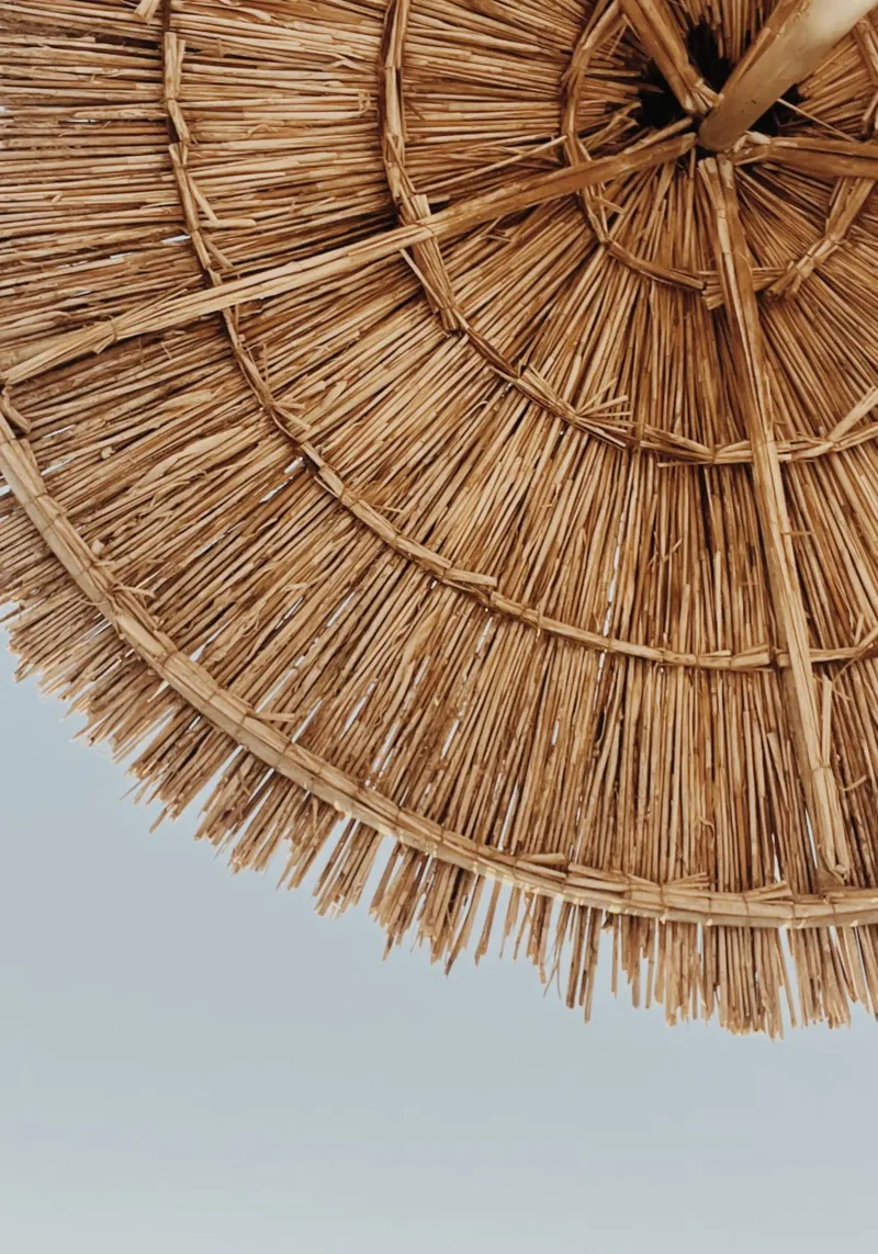 Stroparaplu Textuur Kust Boho Esthetische Kunst canvas van dawnthesea