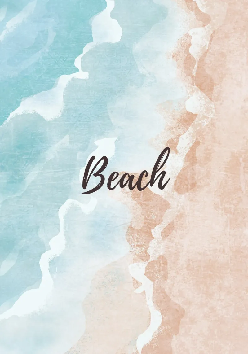 Beach Vibes Acquerello Calligrafia Oceano Sabbia Arte carta hahnemühle da dawnthesea