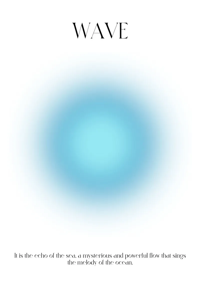 Aura Wave Ocean Echo Spiritual Blue Art hahnemühle de dawnthesea